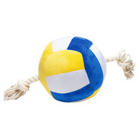 Produktbild von Beeztees Hundespielzeug Volleyball mit Seil aus Plüsch XL Bunt