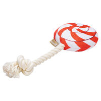 Produktbild von Beeztees Hundespielzeug Weihnachts-Lolly aus Plüsch rot/weiß mit Quietscher