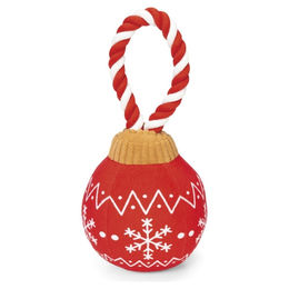 Beeztees Hundespielzeug Xmas Ball Twinkle aus Plüsch und Baumwolle rot – Bild 1 von 1