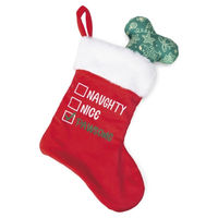 Produktbild von Beeztees Hundespielzeug Xmas Socke rot/weiß