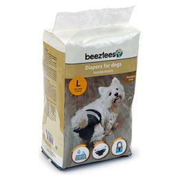Beeztees Hundewindeln aus Stoff Schwarz Größe L 10 Stück – Bild 1 von 13