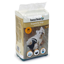 Beeztees Hundewindeln aus Stoff Schwarz Größe M 12 Stück – Bild 1 von 8