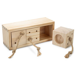 Beeztees Ibor Nager Spielzeug aus Holz für Hamster und Kaninchen 20x7 cm – Bild 1 von 3