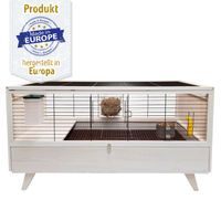 Produktbild von Beeztees Indoor Kleintierstall aus Holz für Kaninchen und Meerschweinchen Weiß 120 cm