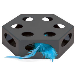 Beeztees Interaktives Katzenspielzeug Beute aus Kunststoff in Grau oder Blau – Bild 1 von 6