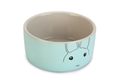 Beeztees Joela Keramik Futternapf für Kaninchen Grau/Mint – Bild 1 von 4