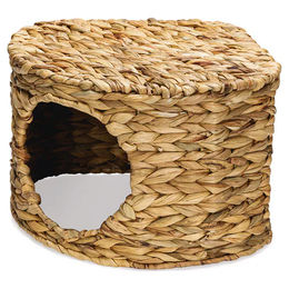 Beeztees Kaninchenhaus Kiko aus Wasserhyazinthe und Bananenblatt beige 32x32x20 cm – Bild 1 von 2