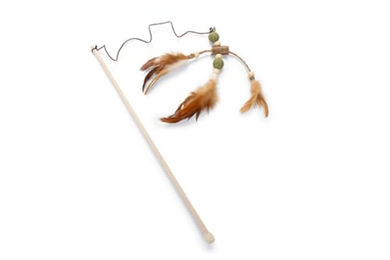 Produktbild von Beeztees Katzenangel aus Naturmaterial mit Catnip und Matatabi in Grau