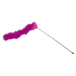 Beeztees Katzenangel Herz mit Feder in Rosa aus Plüsch – Bild 1 von 2