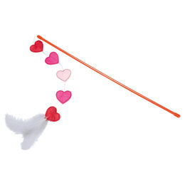 Produktbild von Beeztees Katzenangel Herzen aus Filz in Rosa