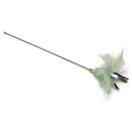 Produktbild von Beeztees Katzenangel Orry Grün 45 cm Spielzeug für Kitten mit Federn