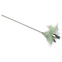 Produktbild von Beeztees Katzenangel Orry Grün 45 cm Spielzeug für Kitten mit Federn