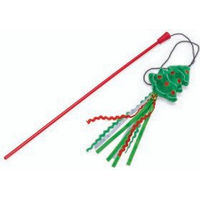 Produktbild von Beeztees Katzenangel Weihnachtsbaum aus Plüsch in Grün und Bunt