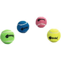 Produktbild von Beeztees Katzenball mit Glöckchen aus Plüsch 2 Stück bunt