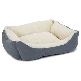 Beeztees Katzenbett Mogina aus Plüsch Blau 45x37x18 cm – Bild 1 von 3