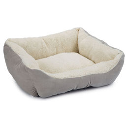 Beeztees Katzenbett Mogina aus Plüsch Grau 45 x 37 x 18 cm – Bild 1 von 2
