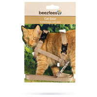 Produktbild von Beeztees Katzengeschirr Uni aus Nylon in Beige inklusive 130 cm Leine