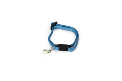 Beeztees Katzenhalsband aus Nylon in Blau mit Glöckchen verstellbar 16-23 cm x 8 mm – Bild 1 von 2