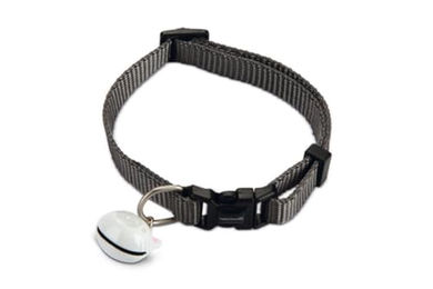 Beeztees Katzenhalsband aus Nylon in Dunkelgrau verstellbar 20-30 cm – Bild 1 von 2