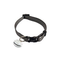 Produktbild von Beeztees Katzenhalsband aus Nylon in Dunkelgrau verstellbar 20-30 cm
