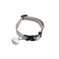 Produktbild von Beeztees Katzenhalsband aus Nylon in Hellgrau verstellbar 24-29 cm