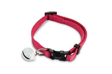 Beeztees Katzenhalsband aus Nylon in Rosa verstellbar 24-29 cm – Bild 1 von 3