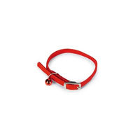 Produktbild von Beeztees Katzenhalsband aus Nylon in Rot mit Glocke und verstellbarer Breite von 10 mm für Katzen 6-29 cm
