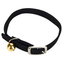 Beeztees Katzenhalsband aus Nylon in Schwarz mit Glocke und verstellbarer Breite - 1 Stk. – Bild 1 von 3