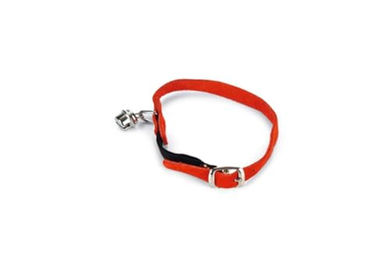 Produktbild von Beeztees Katzenhalsband aus Wildleder in Rot, verstellbar 24-29 cm