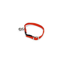 Produktbild von Beeztees Katzenhalsband aus Wildleder in Rot, verstellbar 24-29 cm