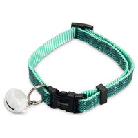 Produktbild von Beeztees Katzenhalsband Geo Nylon Dunkelgrün mit Sicherheitsverschluss 24-29 cm