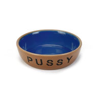 Produktbild von Beeztees Katzennapf Catdish Pussy aus Keramik beige-blau - 415 ml