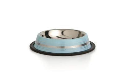 Beeztees Katzennapf Stripes aus Edelstahl blau rutschfest 300ml - 180 ml – Bild 1 von 2