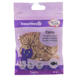 Beeztees Katzensnack Coins mit Lachs und Kabeljau 50 g – Bild 1 von 1