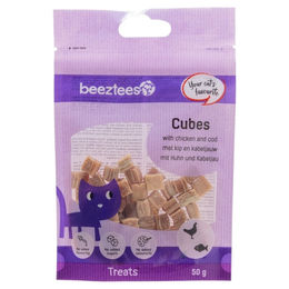Beeztees Katzensnack Cubes mit Huhn und Kabeljau 50 g – Bild 1 von 1