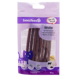Beeztees Katzensnack Sticks mit Rind und Kabeljau 50 g – Bild 1 von 1
