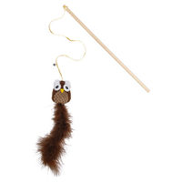 Produktbild von Beeztees Katzenspielzeug Angel mit Eule aus Plüsch in Braun