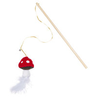 Produktbild von Beeztees Katzenspielzeug Angel mit Fliegenpilz aus Plüsch in Rot 40 cm