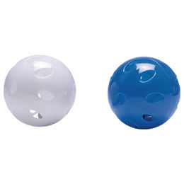 Beeztees Katzenspielzeug Ball aus Kunststoff mit Loch in Blau – Bild 1 von 4