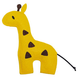 Produktbild von Beeztees Katzenspielzeug Dschungel Cody Giraffe aus Filz mit Katzenminze gelb