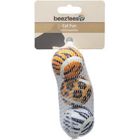 Produktbild von Beeztees Katzenspielzeug Dschungel Tennisbälle aus Gummi bunt 3 Stück 4,5 cm Durchmesser - 3 x 4,5 cm