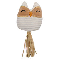 Produktbild von Beeztees Katzenspielzeug Eco Eule Pippa aus recyceltem Plüsch in Beige 7x8x2,5 cm
