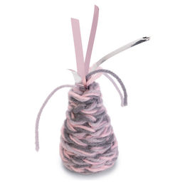 Beeztees Katzenspielzeug Gato Kegel Mara aus Wolle mit Catnip rosa-grau – Bild 1 von 2