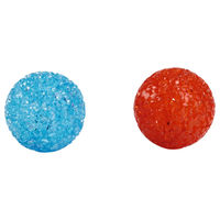 Produktbild von Beeztees Katzenspielzeug Glitzerball aus Kunststoff 2er Pack Blau und Rot