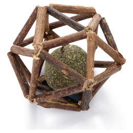 Beeztees Katzenspielzeug Gummi-Ball mit Catnip und Matatabi in Naturfarben – Bild 1 von 4