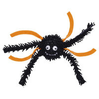 Produktbild von Beeztees Katzenspielzeug Halloween Spinne aus Plüsch in Orange und Schwarz