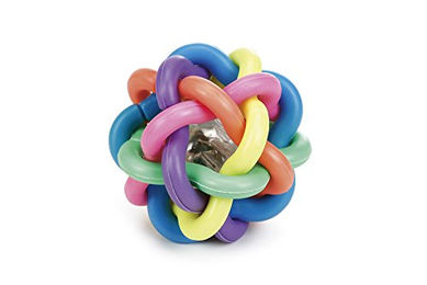 Beeztees Katzenspielzeug Leuchtball aus Latex mit Blinklicht bunt 6 cm – Bild 1 von 3