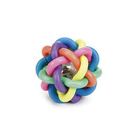 Produktbild von Beeztees Katzenspielzeug Leuchtball aus Latex mit Blinklicht bunt 6 cm