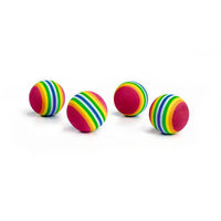 Produktbild von Beeztees Katzenspielzeug Luxus Softball Bunt 4 Stück