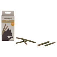 Produktbild von Beeztees Katzenspielzeug Matatabi und Catnip Sticks aus Naturholz zur Zahnpflege und Beruhigung